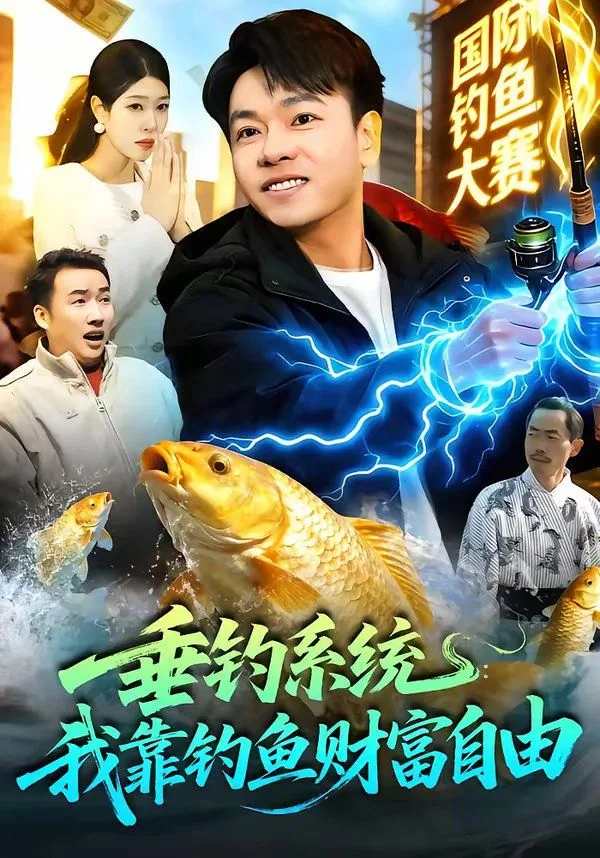 垂钓系统：我靠钓鱼财富自由海报